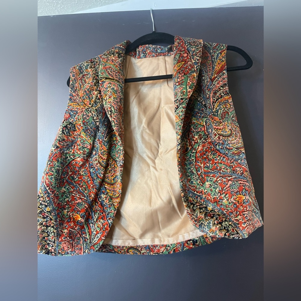 Vintage velvet vest